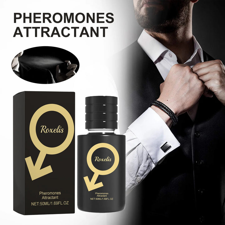 Roxelis 50ml Men Pheromone Perfume Spray Charming Long Lasting Fragrace Anti Sweat Body Flirting  Dating Romantic Scent Perfume