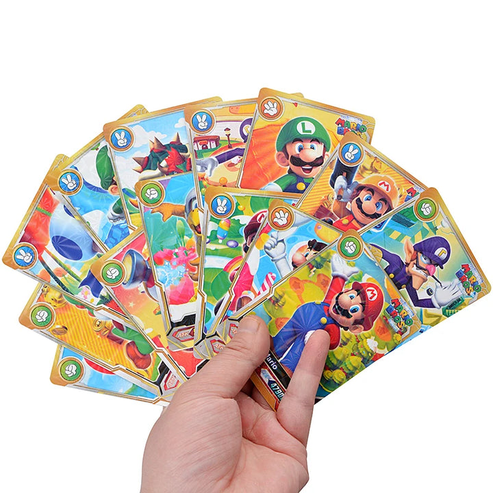 Super Mario Bros Luigi Toad DK Princess Peach Bowser Wario Game Battle Trading Cards Toy For Children's Birthday Gift