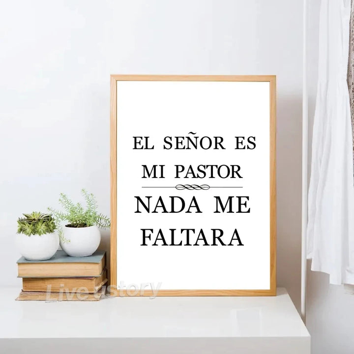 Spanish Version Bible Verse Prints The Spirit of God Quote Poster Espanol Religious Wall Art Canvas Painting Christian Decor