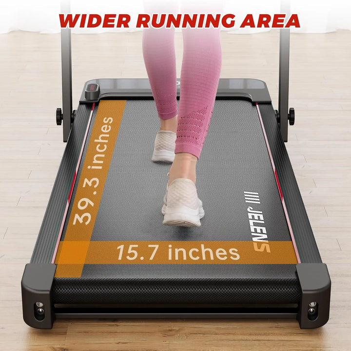 2 in 1 Treadmill, Walking Pad, 2.5HP Folding Treadmill with Remote Control LED Display, Portable Treadmill for Home/Office