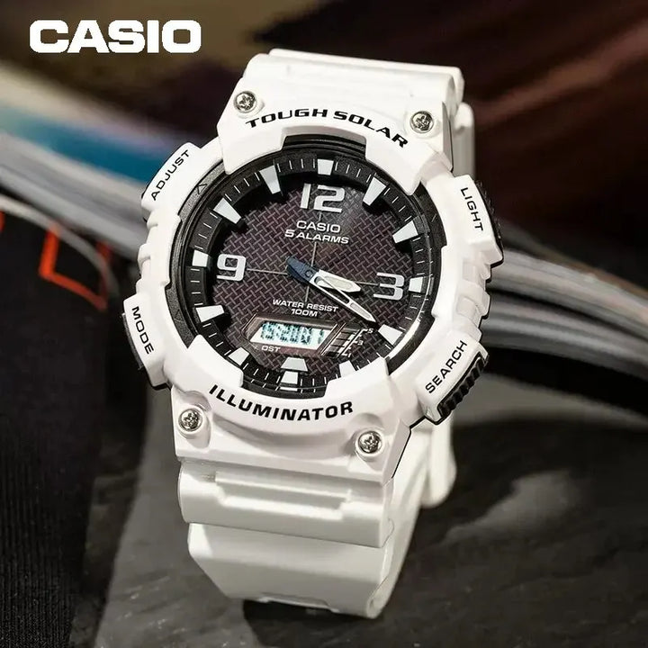 Casio AQ-S810W Sports Watch Student Watch Men's Multifunctional Quartz Electronic Black Dual Dial Outdoor Date Stop Watch