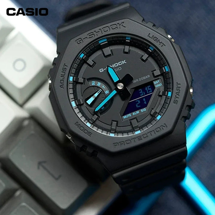 Casio GA-2100 Men's Pilot Series GSHOCK Black Waterproof Versatile Extreme Fashion Student Sports Electronic Watch Calendar