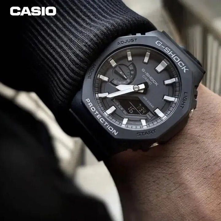 Casio GA-2100 Men Watch G-SHOCK Series Multifunctional Dual-dial Stopwatch Week Double Display Outdoor Sports Waterproof