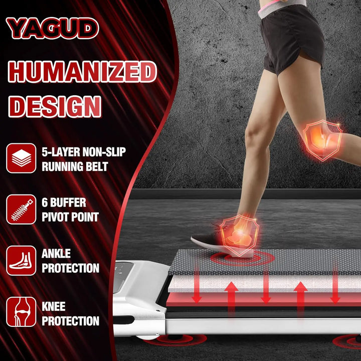 Walking Pad for Home and Office, 2.5 HP Portable Walking Jogging Running Machine with Remote Control and LED Display, Sliver