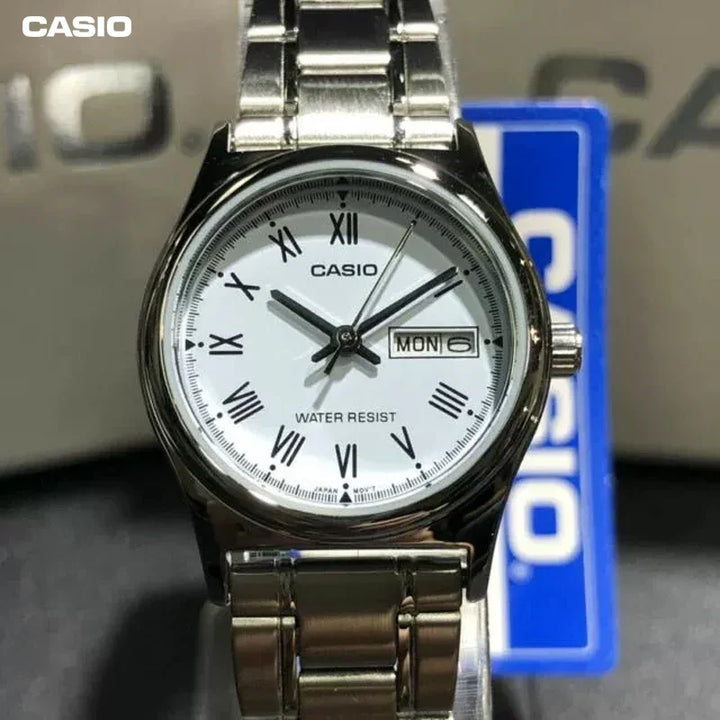 Casio LTP-V006D/V006L Women's Business Ethos Quartz Watch Stylish Simple Dial Commute Versatile Date Gift Girlfriend