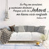 1 pc hot sale Bible 4:8 en paz me acostanre y asimismo dormire Tioua Spanish texts wallpaper Home Decor Wall Stickers for home