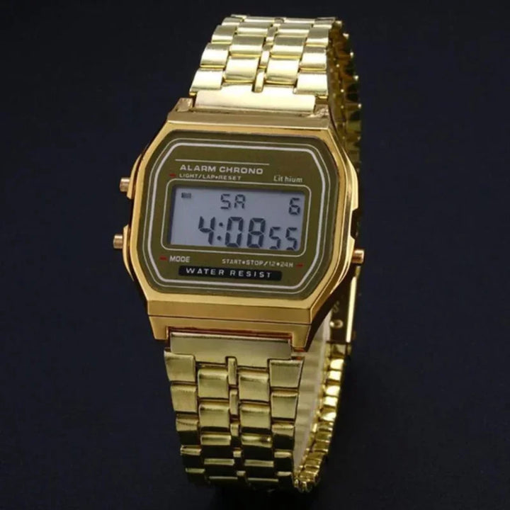 Women Men Watch Gold Silver Vintage LED Digital Sports Wristwatches Electronic Digital Present Gift Male Promotion Reloj Hombre